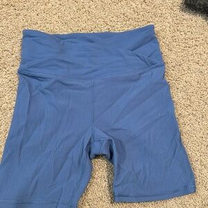 blue biker shorts